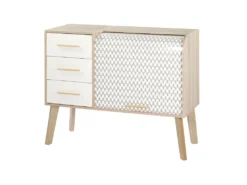 Meuble D'entrée à Rideau, 3 Tiroirs - ARKOS N°5