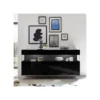 Buffet 4 Portes Laqué Noir à LEDs - TARENTE N°1