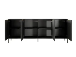Buffet Avec 4 Portes - Anthracite Et Doré - PAVELI -Meubles Soldes Magasin buffet 13387915