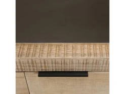 CLEMENCE - Buffet 3 Tiroirs 1 Porte Bois Teck Et Pieds Métal -Meubles Soldes Magasin buffet 14651915