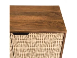 ALIX - Buffet En Bois De Manguier 4 Portes Motifs Ethniques -Meubles Soldes Magasin buffet 14668169