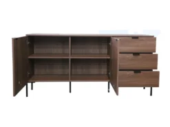 VANCOUVER - Buffet En Bois Vintage Avec 2 Placards Et 3 Tiroirs -Meubles Soldes Magasin buffet 15001933