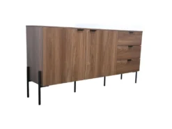 VANCOUVER - Buffet En Bois Vintage Avec 2 Placards Et 3 Tiroirs -Meubles Soldes Magasin buffet 15001935