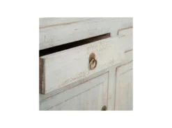 Buffet 4 Tiroirs 4 étagères Bois/Bleu - VANINA -Meubles Soldes Magasin buffet 17623305