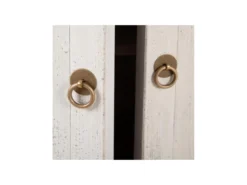 Buffet 4 Tiroirs 2 étagères Bois De Pin Blanchi - ARRABIA -Meubles Soldes Magasin buffet 17623339