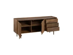 Buffet 2 Portes 3 Tiroirs Bois Brut - PAOLI -Meubles Soldes Magasin buffet 17623349