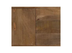 Buffet 2 Portes 3 Tiroirs Bois Brut - PAOLI -Meubles Soldes Magasin buffet 17623355