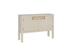 Meuble D'entrée 2 Portes 1 Tiroir Bois/Taupe - QINGDAO