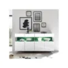 Buffet 4 Portes Laqué Blanc à LEDs - TARENTE N°3