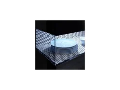 Buffet 3 Portes Laqué Noir à LEDs - TARENTE N°2 -Meubles Soldes Magasin buffet 17624389