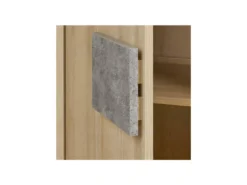 Buffet 3 Portes Chêne Oxygene/Béton Ciré Clair - DAPHNE -Meubles Soldes Magasin buffet 17624963