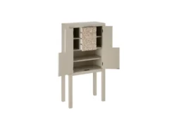 Meuble D'entrée 2 Portes 4 Tiroirs Bois/Taupe - QINGDAO -Meubles Soldes Magasin buffet 17625715