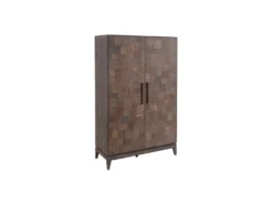 Armoire 2 Portes Bois De Mindi Marron - MIMA