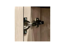 Argentier 2 Portes à LEDs Chêne Clair/Ardoise - FOREST -Meubles Soldes Magasin buffet 17625985