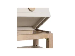 Meuble D'entrée 3 Tiroirs 2 Portes 1 Niche Bois/Taupe - ADRIANA -Meubles Soldes Magasin buffet 17635499