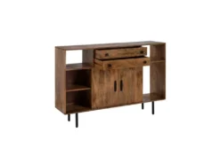 Buffet Semi-ouvert Bois Massif - LOUVE -Meubles Soldes Magasin buffet 17635763