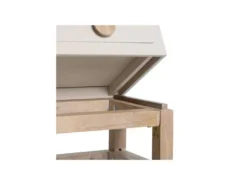 Armoire De Salon 2 Portes 1 Niche Bois/Taupe - ADRIANA -Meubles Soldes Magasin buffet 17635957