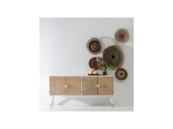 Buffet 4 Portes Bois Massif/Blanc - FLORETTE 8 Buffet 4 Portes Bois Massif/Blanc - FLORETTE -Meubles Soldes Magasin buffet 17788603