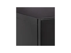 Armoire De Salon 2 Portes Papillon Noir/Bois - MARAVI -Meubles Soldes Magasin buffet 17788945