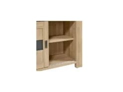 Argentier 4 Portes Coulissantes Chêne Blond/Gris à LEDs - SIEM 9 Argentier 4 Portes Coulissantes Chêne Blond/Gris à LEDs - SIEM -Meubles Soldes Magasin buffet 17788977