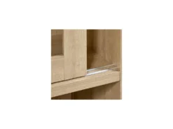 Argentier 4 Portes Coulissantes Chêne Blond/Gris à LEDs - SIEM 11 Argentier 4 Portes Coulissantes Chêne Blond/Gris à LEDs - SIEM -Meubles Soldes Magasin buffet 17788981