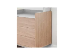 Buffet 2 Portes 3 Tiroirs Chêne Clair/Gris - TEULAT VALLEY -Meubles Soldes Magasin buffet 18000923