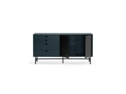 Buffet 2 Portes 4 Tiroirs Bleu/Noir - TEULAT PUNTO -Meubles Soldes Magasin buffet 18001037