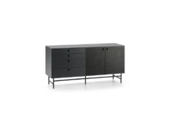 Buffet 2 Portes 4 Tiroirs Bleu/Noir - TEULAT PUNTO -Meubles Soldes Magasin buffet 18001039