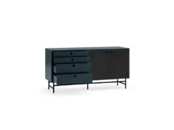 Buffet 2 Portes 4 Tiroirs Bleu/Noir - TEULAT PUNTO -Meubles Soldes Magasin buffet 18001041