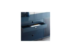 Buffet 2 Portes 4 Tiroirs Bleu/Noir - TEULAT PUNTO -Meubles Soldes Magasin buffet 18001043