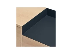 Buffet 3 Portes 3 Tiroirs Chêne Clair/Bleu - TEULAT VALLEY -Meubles Soldes Magasin buffet 18001103