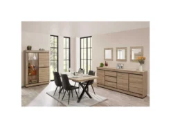 Buffet 3 Portes 3 Tiroirs Chêne Naturel - COURTRAI 10 Buffet 3 Portes 3 Tiroirs Chêne Naturel - COURTRAI -Meubles Soldes Magasin buffet 18273309