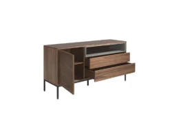 Buffet En Bois De Noyer Et Gris 3226 ANGEL CERDA -Meubles Soldes Magasin buffet 18423959