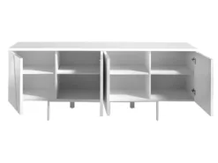 Buffet Et Acier Blanc 3112 ANGEL CERDA -Meubles Soldes Magasin buffet 18424307