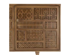 ISA - Buffet En Manguier Patiné 3 Portes Motifs Sculptés Art Déco -Meubles Soldes Magasin buffet 18857465