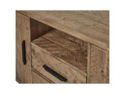 Buffet 3 Portes & 2 Tiroirs Pin "Favola" 200cm Marron -Meubles Soldes Magasin buffet 19090323