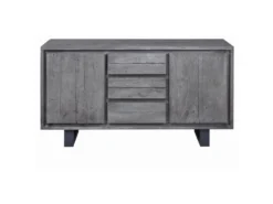 Bahut 2 Portes & 3 Tiroirs "Tajo" 150cm Gris