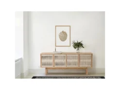 Buffet Design 4 Portes "Lilla" 180cm Naturel -Meubles Soldes Magasin buffet 19091433