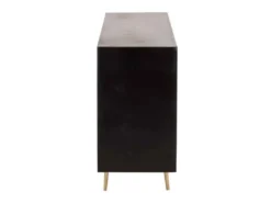 Buffet 4 Portes Design "Remina" 160cm Noir & Or -Meubles Soldes Magasin buffet 19091551