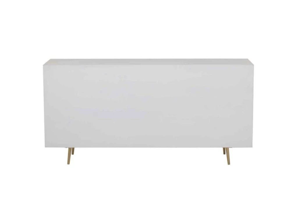 Buffet 4 Portes Design "Remina" 160cm Blanc & Or 4 Buffet 4 Portes Design "Remina" 160cm Blanc & Or – Image 4