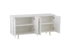 Buffet 4 Portes Design "Remina" 160cm Blanc & Or 9 Buffet 4 Portes Design "Remina" 160cm Blanc & Or -Meubles Soldes Magasin buffet 19092433