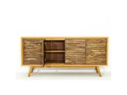 Buffet 3 Portes "Kapal" Naturel -Meubles Soldes Magasin buffet 19092937