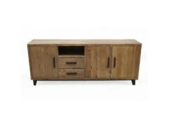 Buffet 3 Portes & 2 Tiroirs "Favola" 200cm Marron -Meubles Soldes Magasin buffet 19092991