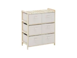Commode 6 Tiroirs AGDE Beige