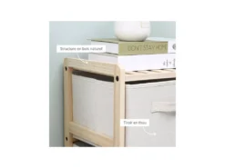 Commode 6 Tiroirs AGDE Beige -Meubles Soldes Magasin buffet 19193953