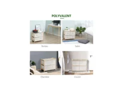 Commode 6 Tiroirs AGDE Beige -Meubles Soldes Magasin buffet 19193955