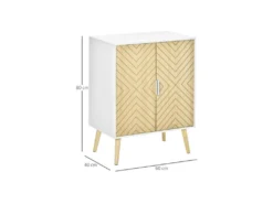 Buffet Design ULRICH Blanc Et Bois -Meubles Soldes Magasin buffet 19194087