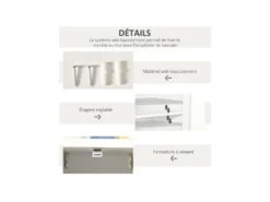 Buffet Design ULRICH Blanc Et Bois -Meubles Soldes Magasin buffet 19194091