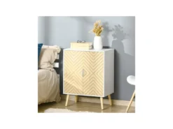 Buffet Design ULRICH Blanc Et Bois -Meubles Soldes Magasin buffet 19194095