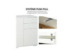 Commode Buffet NINO Blanche -Meubles Soldes Magasin buffet 19194289